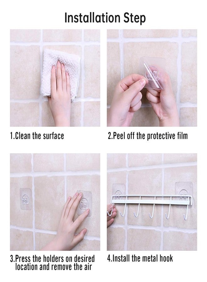 الكبريت رف أدوات مطبخ سولفار يُثبت على الحائط، أسود لاصق، علاقة أدوات مطبخ بدون حفر، حامل أدوات موفر للمساحة، خطافات جدارية للحمام والكرفان - Image 4